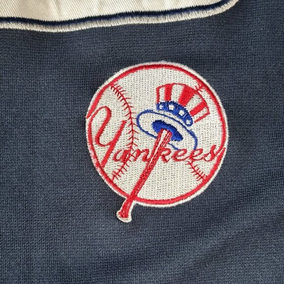 Vintage Dynasty New York Yankees Jersey Mens XL Blue MLB Baseball Sewn Logo NY - Picture 7 of 15